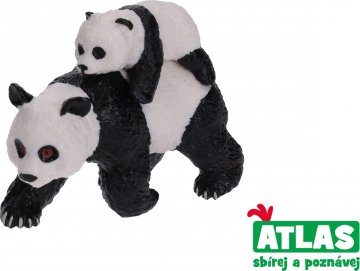 Atlas D - Figurka Panda s mládětem