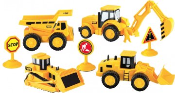 Wiky Vehicles Auto set stavební stroje 8 cm 8 ks