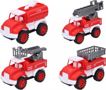 Wiky Vehicles Auta hasičská 4 ks 10,5 cm