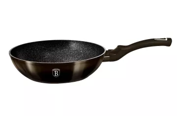 BERLINGERHAUS Pánev Wok s mramorovým povrchem 28 cm Shiny Black Collection BH-6610