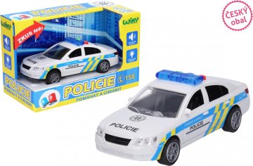 Auto policejní s efekty 15,5 cm - český obal