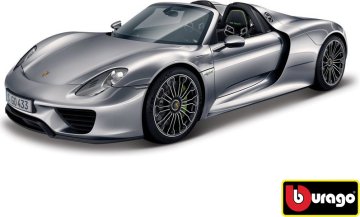 Bburago 1:24 Porsche 918 Spyder Metallic šedá 18-21076