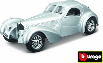 Bburago 1:24 Bugatti Atlantic stříbrná