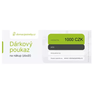 Elektronický dárkový poukaz v hodnotě 1000 Kč