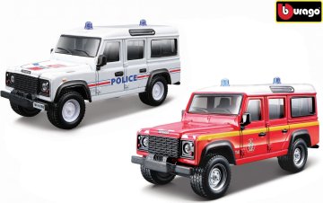 Bburago 1:50 Land Rover Derender 110 bílá/červená