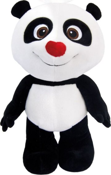 Panda plyšová s červeným nosem 15 cm