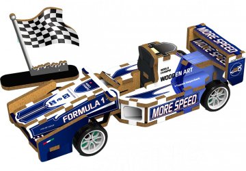 Wiky kreativita 3D puzzle dřevěné - Formule 14 cm