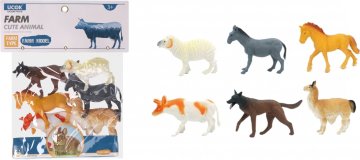 Zvířátka figurky farma 6ks set 10 cm