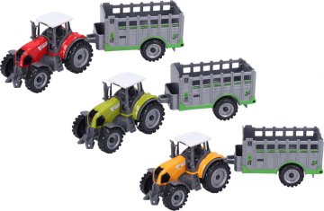 Wiky Vehicles Traktor s ohrádkou kovový 19 cm