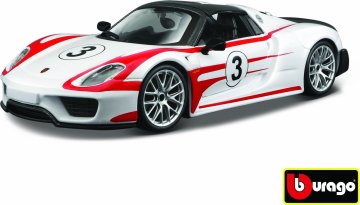 Bburago 1:24 Race Porsche 918 Weissach bílá 18-28009