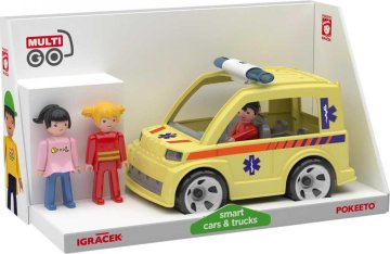 Igráček MultiGO Trio Rescue - figurky záchranáři se sanitkou