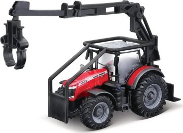 Bburago Farm Traktor 10cm Massey Ferguson 8740S - lesní traktor