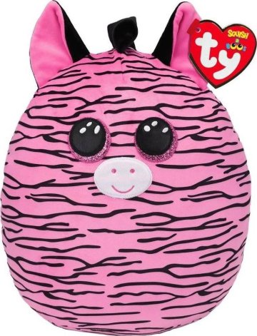 Ty Squish-a-Boos ZOEY, 22 cm - růžová zebra (1)