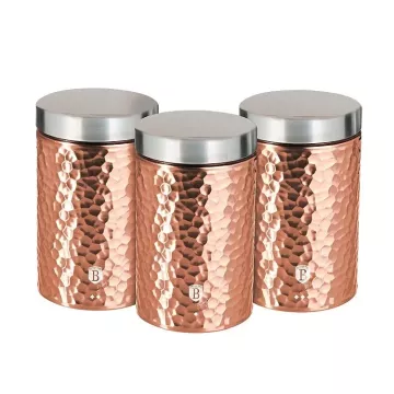 BERLINGERHAUS Dóza na potraviny sada 3 ks Primal Rosegold Metallic Line BH-6715