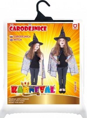 Dětský plášť čarodějnice s kloboukem/Halloween