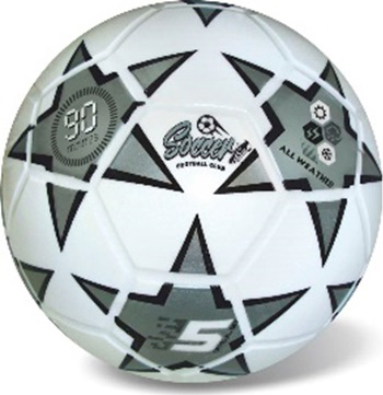 Míč fotbal stříbrný 23 cm, 360 gr