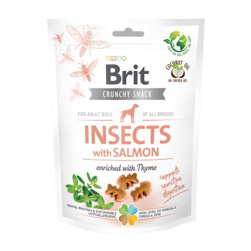 Brit Care dog crunchy crack. insec. salmon thyme 200 g