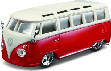 Bburago 1:32 Volkswagen Van Samba Red-White