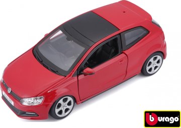 Bburago 1:24 VW Polo GTI Mark 5 červené 18-21059