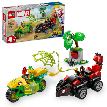 LEGO® Marvel 11198 Spin, Electro a honička s dinosauřím vozidlem