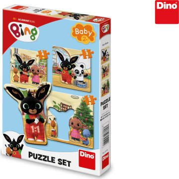 Dino BING A KAMARÁDI 3-5 baby Puzzle set