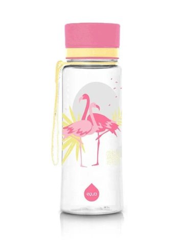 EQUA Flamingo 400 ml a 600 ml ekologická plastová lahev na pití bez BPA Velikost varianty: 400 ml