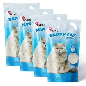 Akinu Happy cat white 3,6 l multipack 4 ks