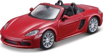 Bburago 1:32 - Porsche 718 Boxster - Dark Red, Yellow