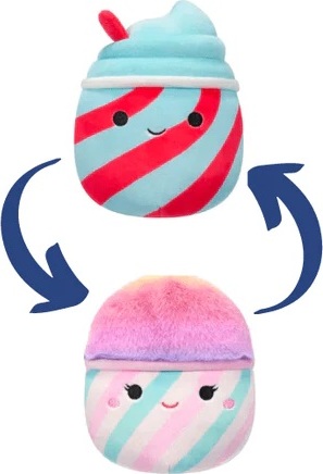 SQUISHMALLOWS 2v1 ledová tříšť Tucker a cukrová vata Bevin