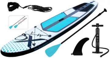 Paddleboard pádlovací prkno 320 cm s kompletním příslušenstvím, modrá