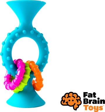 Fat Brain chrastítko pipSquiz Loops modré 13 cm