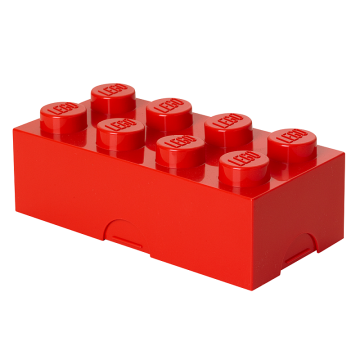 LEGO box na svačinu 100 x 200 x 75 mm - červená