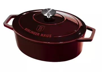 BERLINGERHAUS Pekáč litinový s poklicí 30 cm Burgundy Line BH-6499