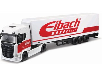 Bburago 1:43 Truck with trailer - Scania 770 S - White Trailer Eibach