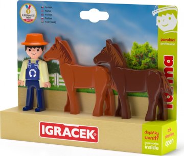 Igráček Trio Farma - Farmář a dva koně