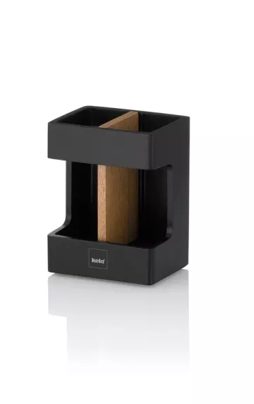 Držák na zubní kartáčky Cube polyresin black