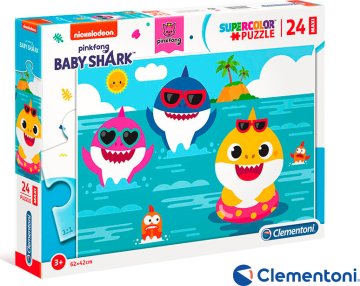 Clementoni - Puzzle Maxi 24 BABY SHARK