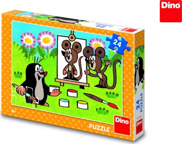 Dino puzzle KRTEK MALÍŘEM 24 Puzzle