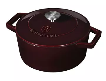 BERLINGERHAUS Pekáč litinový s poklicí 24 cm Burgundy Line BH-6497