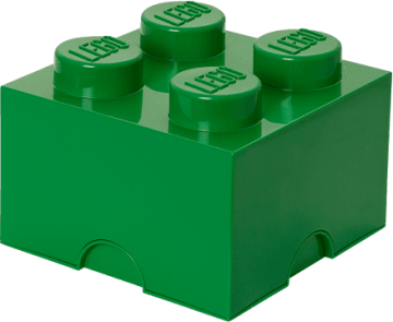 LEGO úložný box 4 - tmavě zelená