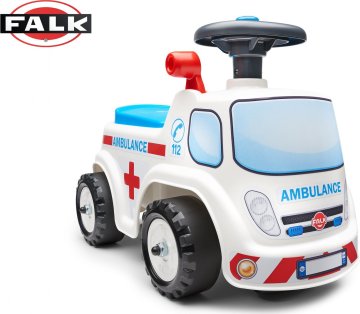 FALK Odrážedlo Ambulance s otevíracím sedadlem a klaksonem na volantu