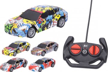 Wiky RC Auto s graffiti RC na dálkové ovládání 18 cm