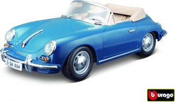 Bburago Porsche 356B Cabriolet 1961 modrá 1:18